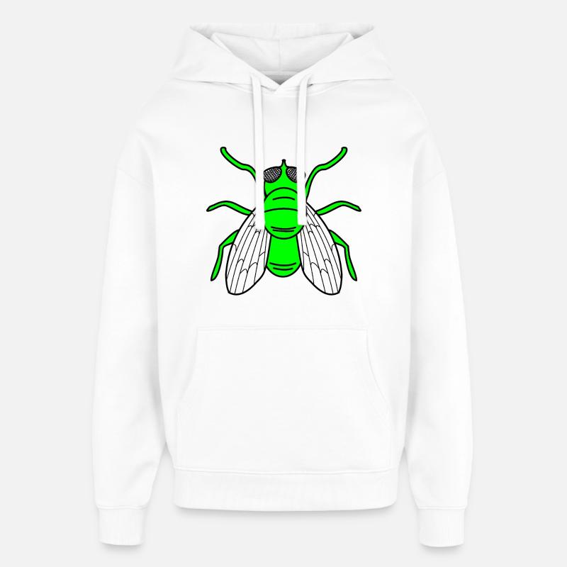 Mouche - Sweat à capuche unisexe Stanley/Stella Oversized - blanc