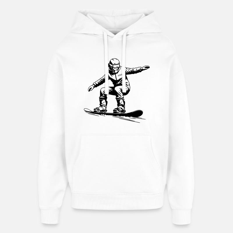 Cool Snowboarder - Snowboard Graphic - Sweat à capuche unisexe Stanley/Stella Oversized - blanc