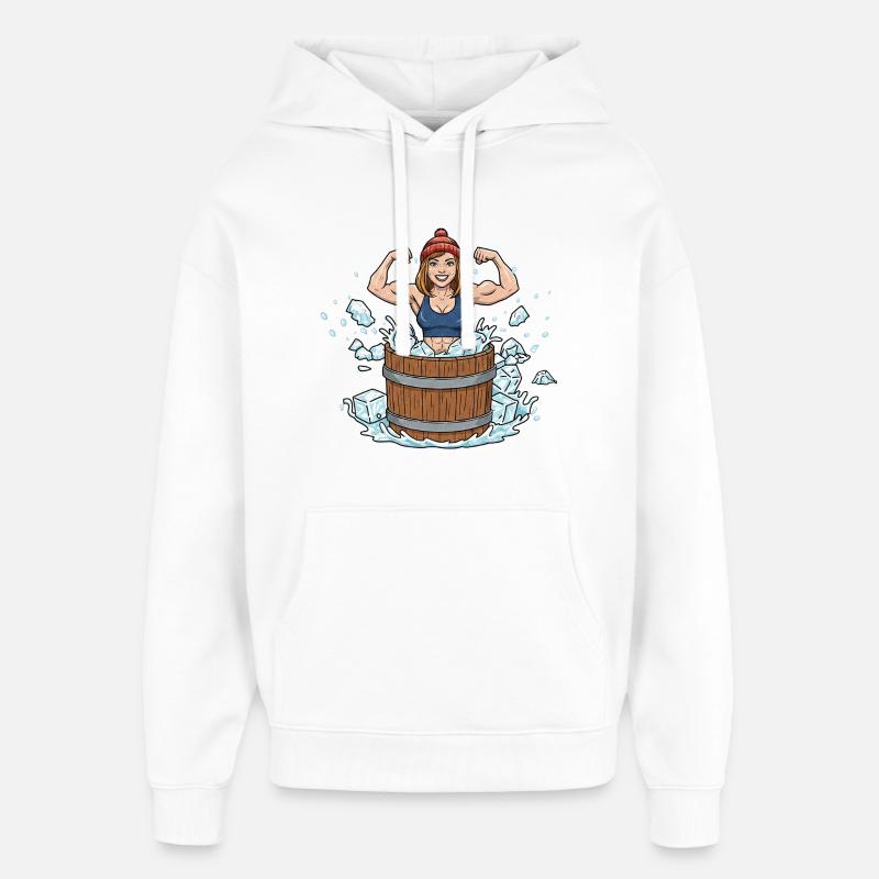 Femme baigneuse de glace - Sweat à capuche unisexe Stanley/Stella Oversized - blanc