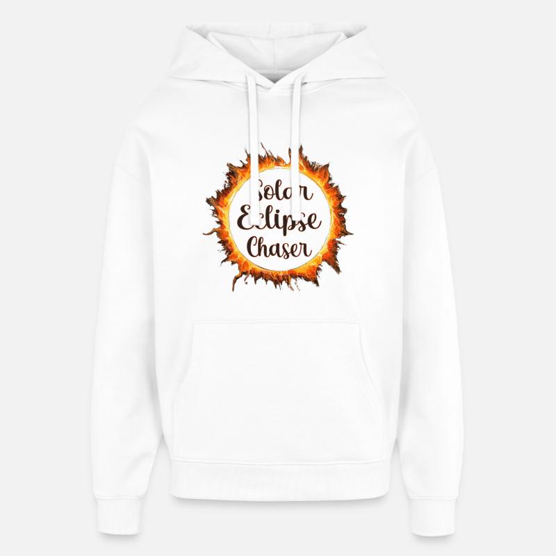Chasseur d’éclipses solaires - Sweat à capuche unisexe Stanley/Stella Oversized - blanc