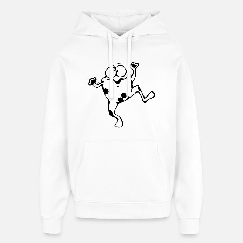 grenouille drôle - Sweat à capuche unisexe Stanley/Stella Oversized - blanc