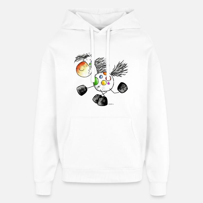 Kunterbuntes Pferd - Pony - Pferde - Oversized Unisex Hoodie von Stanley/Stella - Weiß