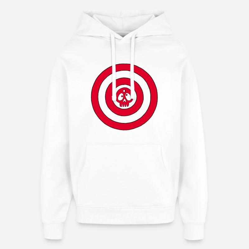 Tête de mort cible - Sweat à capuche unisexe Stanley/Stella Oversized - blanc