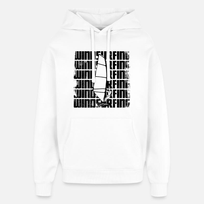 Planche à voile - Sweat à capuche unisexe Stanley/Stella Oversized - blanc