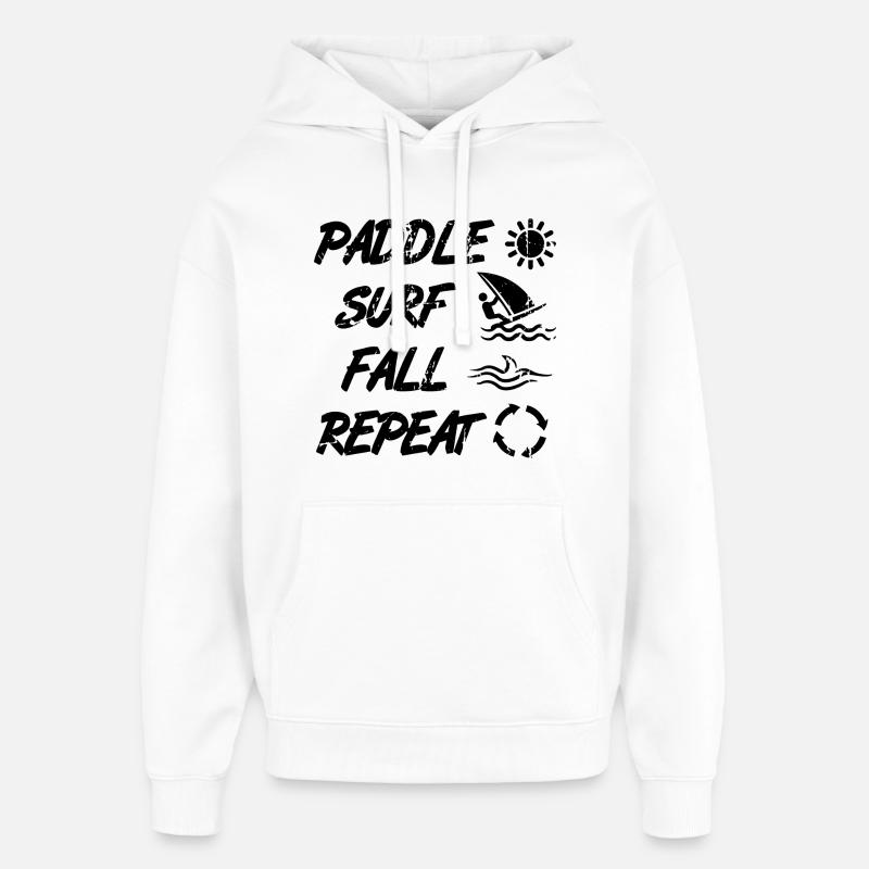 Windsurf Techniken - Oversized Unisex Hoodie von Stanley/Stella - Weiß