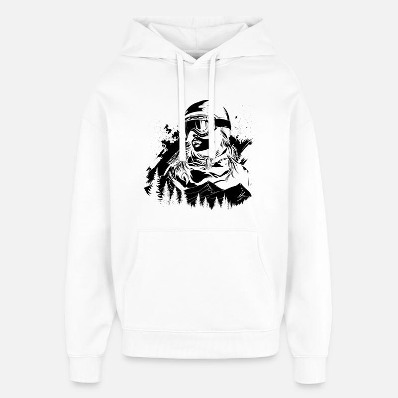 Snowboarder - Sweat à capuche unisexe Stanley/Stella Oversized - blanc