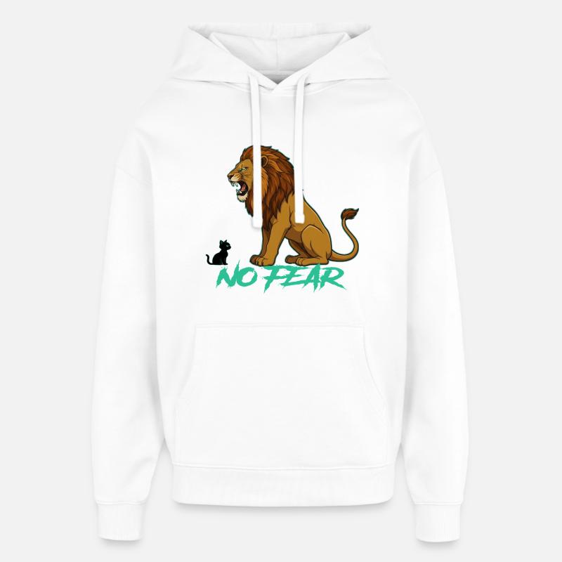 Pas de peur - Sweat à capuche unisexe Stanley/Stella Oversized - blanc