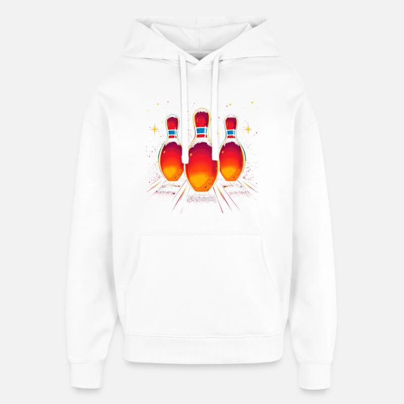 Bowling Vaporwave - Sweat à capuche unisexe Stanley/Stella Oversized - blanc