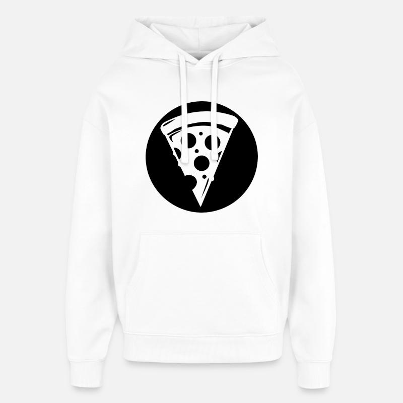 Tranche de pizza - Sweat à capuche unisexe Stanley/Stella Oversized - blanc