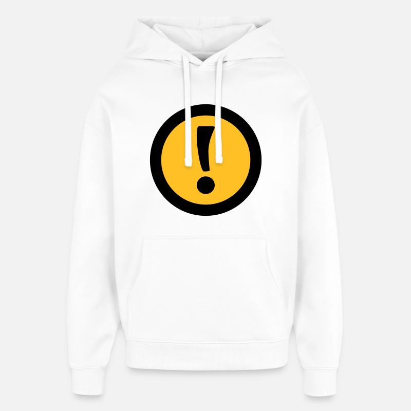 Achtung | Attention - Sweat à capuche unisexe Stanley/Stella Oversized - blanc