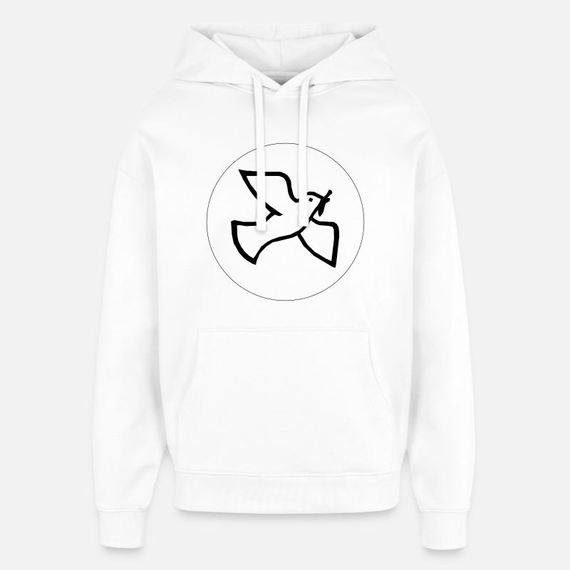 Colombe de la paix - Sweat à capuche unisexe Stanley/Stella Oversized - blanc