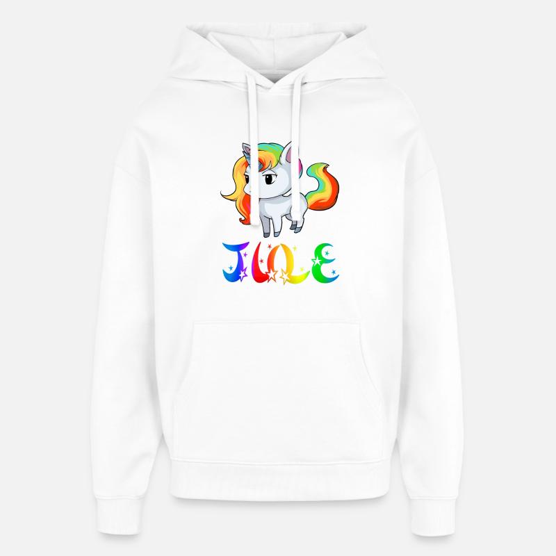 Jule Einhorn - Sweat à capuche unisexe Stanley/Stella Oversized - blanc