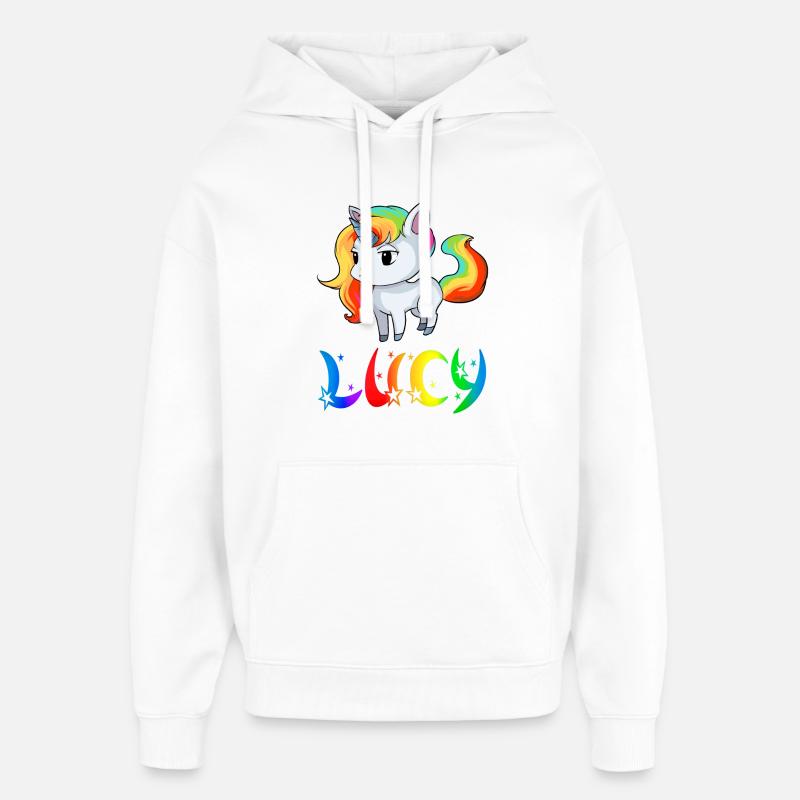 Lucy Einhorn - Sweat à capuche unisexe Stanley/Stella Oversized - blanc