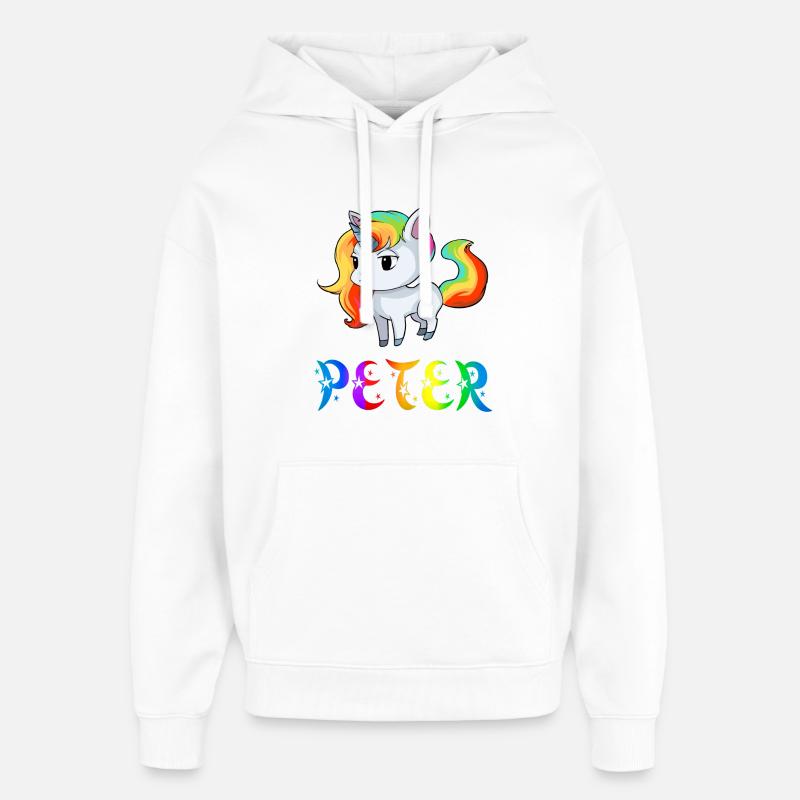 Peter Einhorn - Sweat à capuche unisexe Stanley/Stella Oversized - blanc