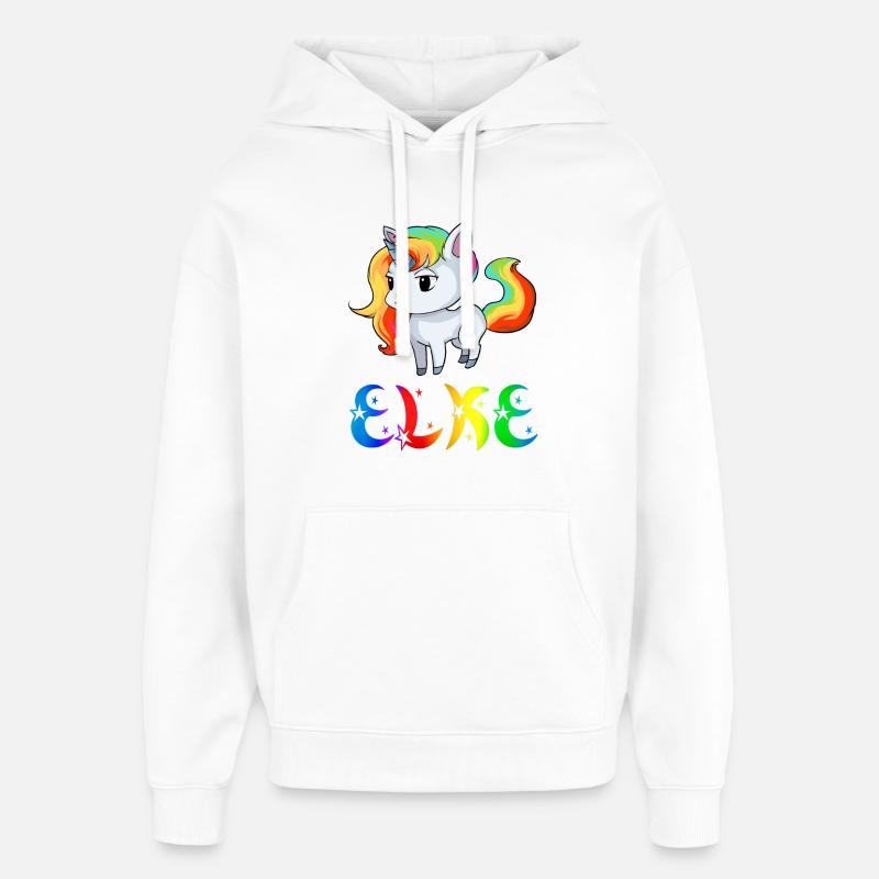 Einhorn Elke - Sweat à capuche unisexe Stanley/Stella Oversized - blanc