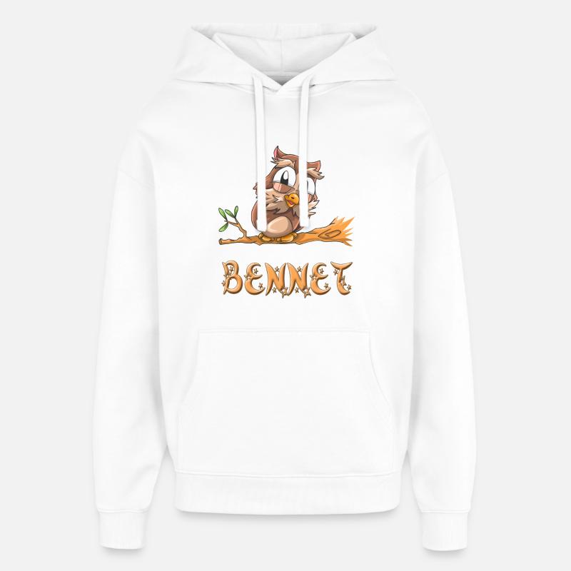 Hibou Bennet - Sweat à capuche unisexe Stanley/Stella Oversized - blanc