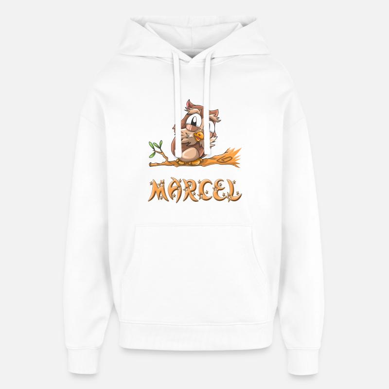 Hile Marcel - Sweat à capuche unisexe Stanley/Stella Oversized - blanc