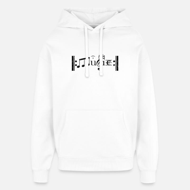 musique - Sweat à capuche unisexe Stanley/Stella Oversized - blanc