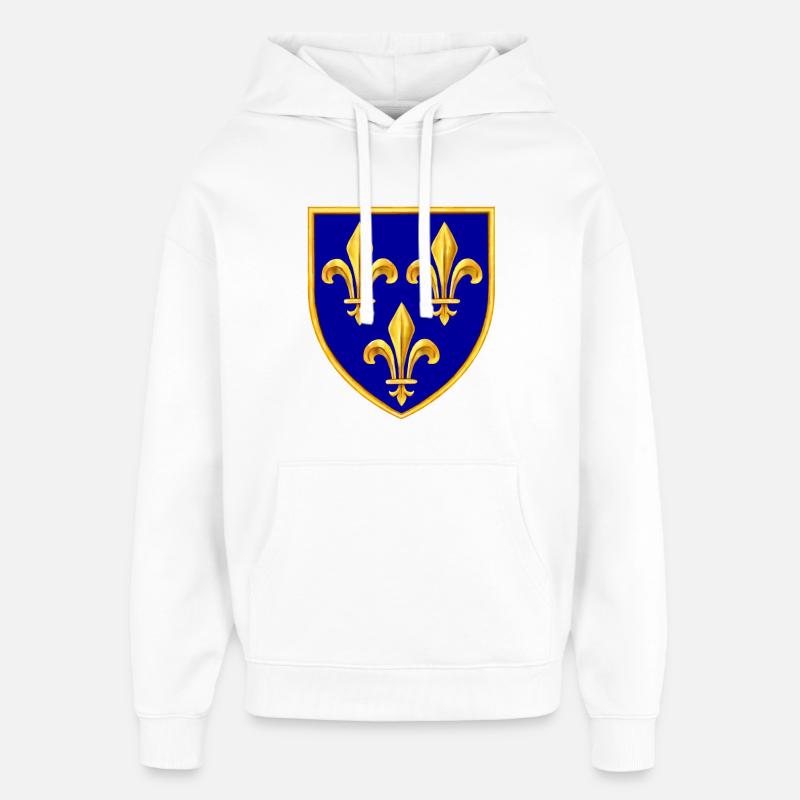 fleurs de lys - Sweat à capuche unisexe Stanley/Stella Oversized - blanc