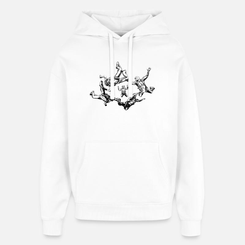 skydivers - Sweat à capuche unisexe Stanley/Stella Oversized - blanc