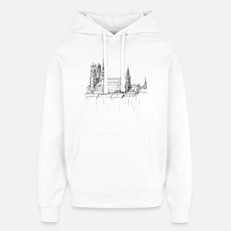 Munich - Sweat à capuche unisexe Stanley/Stella Oversized - blanc