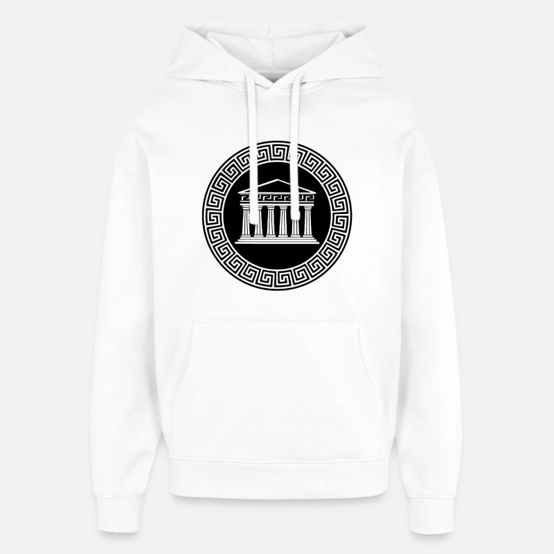 Temple antique - Sweat à capuche unisexe Stanley/Stella Oversized - blanc