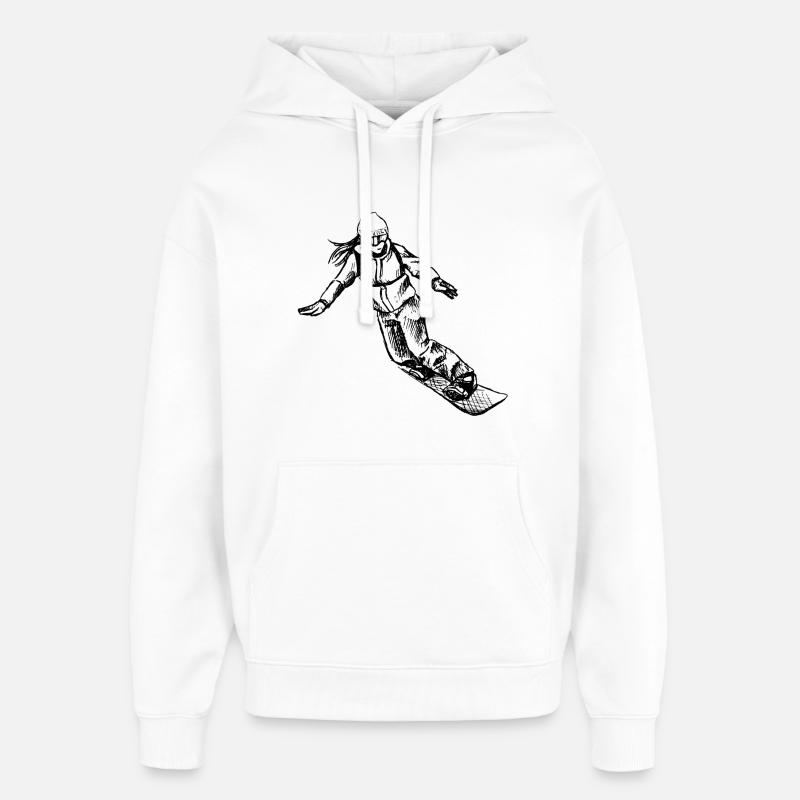 Snowboarder I - Sweat à capuche unisexe Stanley/Stella Oversized - blanc
