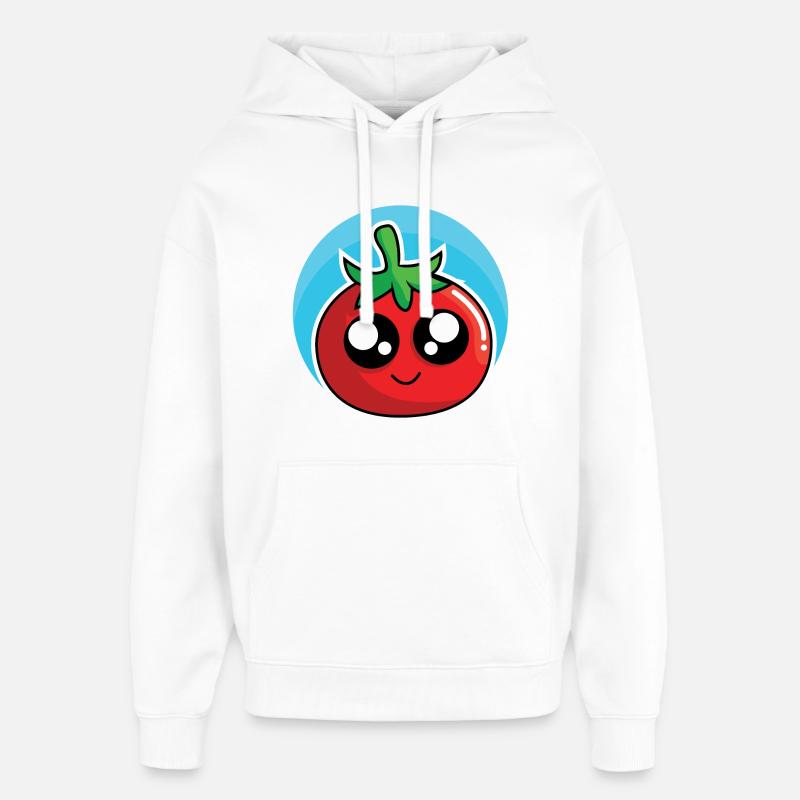 Conception drôle de tomate - Sweat à capuche unisexe Stanley/Stella Oversized - blanc