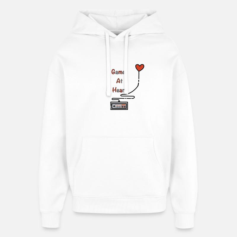 Gamer at Heart - Sweat à capuche unisexe Stanley/Stella Oversized - blanc