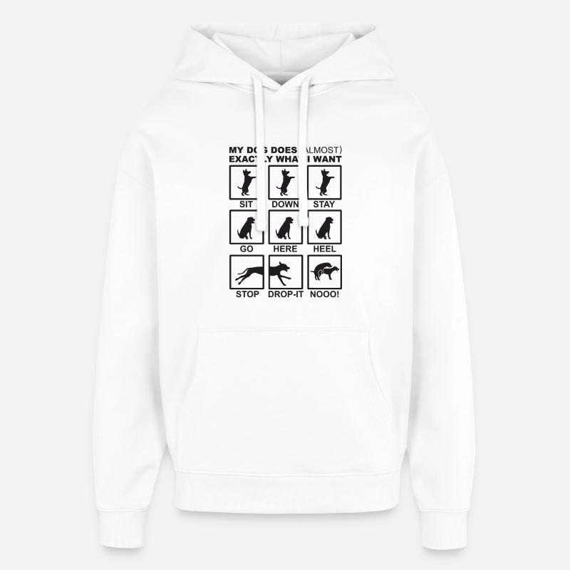 Ordres de chien - Sweat à capuche unisexe Stanley/Stella Oversized - blanc