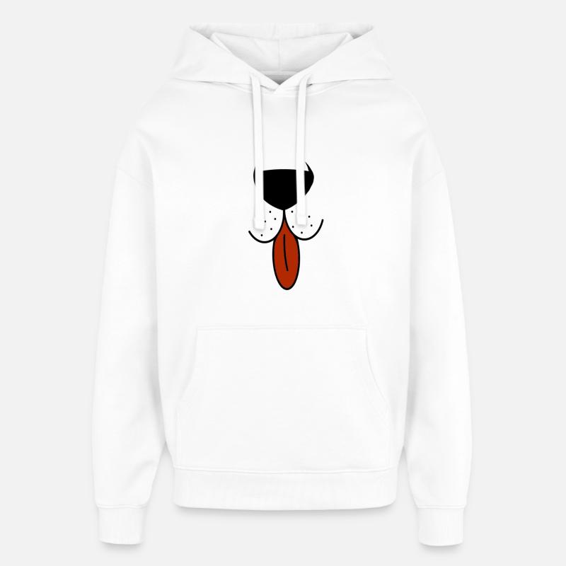 Museau d'ours avec la langue - Sweat à capuche unisexe Stanley/Stella Oversized - blanc