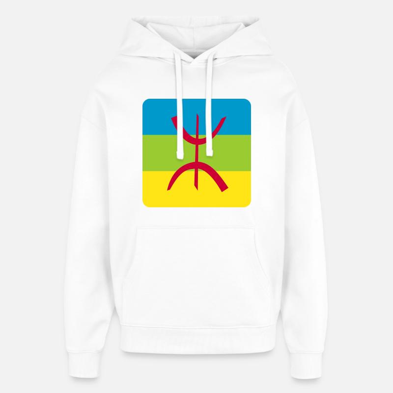 autocollant drapeau berbère réf amazigh - Sweat à capuche unisexe Stanley/Stella Oversized - blanc