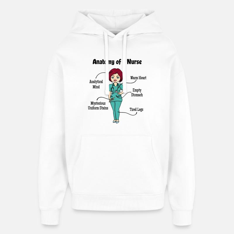 Infirmière soignante assistante sociale - Sweat à capuche unisexe Stanley/Stella Oversized - blanc