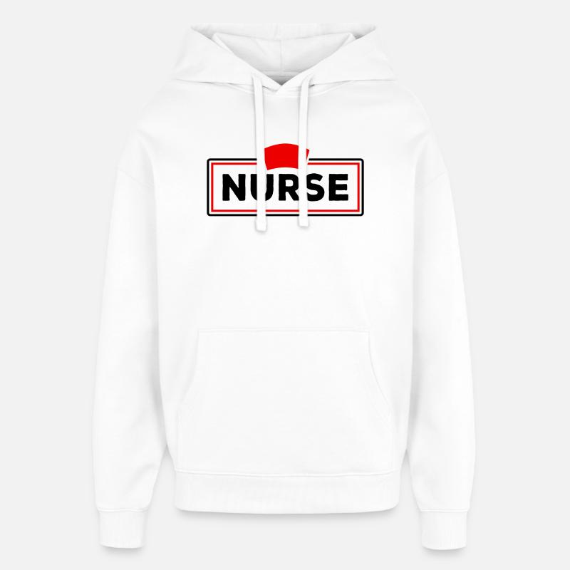 Infirmière infirmier Infirmier - Sweat à capuche unisexe Stanley/Stella Oversized - blanc