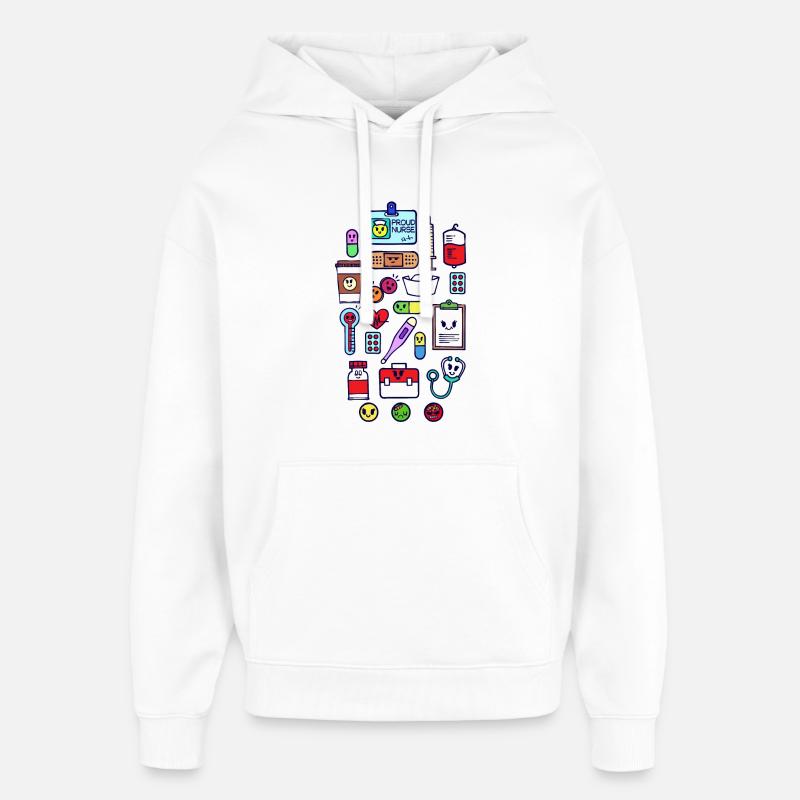 Infirmière soignante soignante infirmière - Sweat à capuche unisexe Stanley/Stella Oversized - blanc