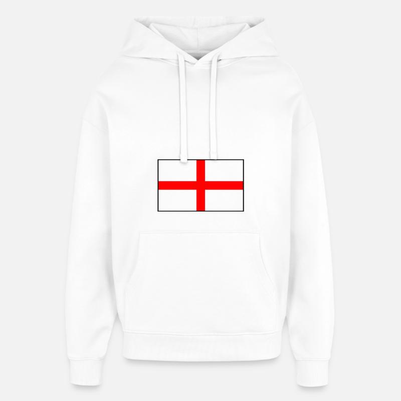 Indicateur d’Angleterre - Sweat à capuche unisexe Stanley/Stella Oversized - blanc