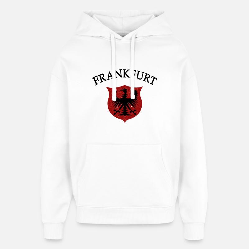 Francfort - Sweat à capuche unisexe Stanley/Stella Oversized - blanc