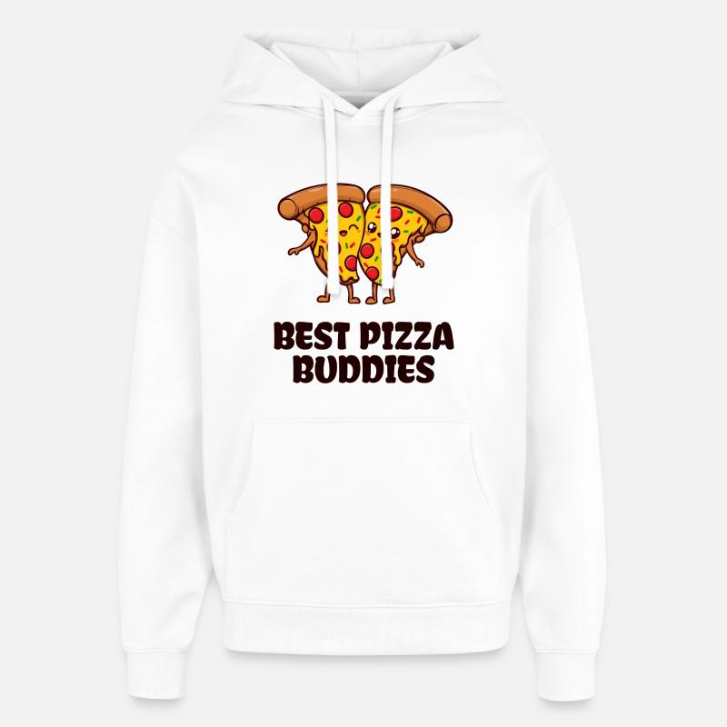 Pizza Buddy Meilleur Déclaration des Amis - Sweat à capuche unisexe Stanley/Stella Oversized - blanc