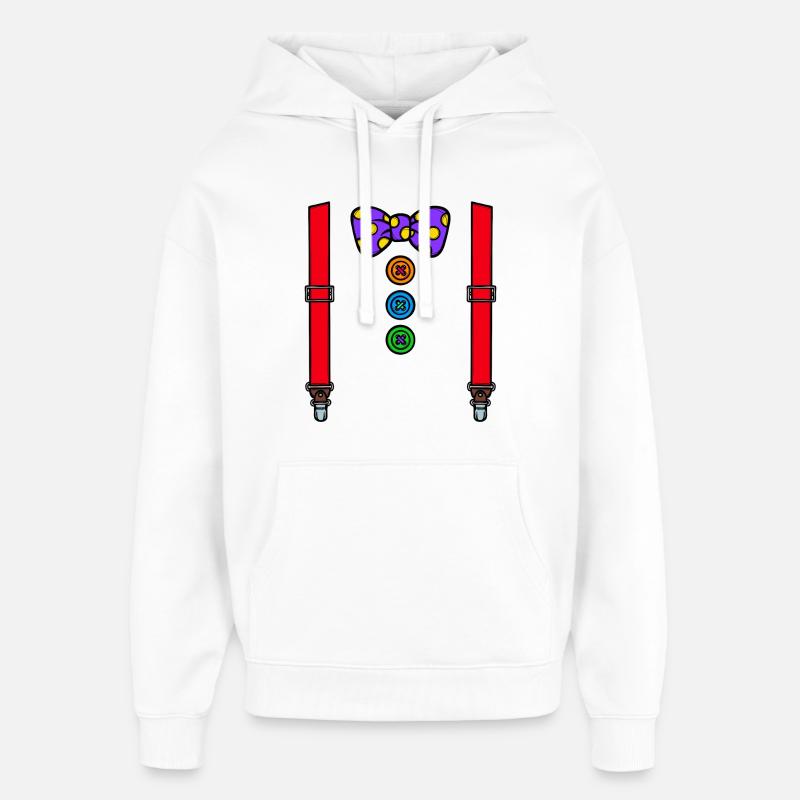 Costume clown carnaval carnaval - Sweat à capuche unisexe Stanley/Stella Oversized - blanc