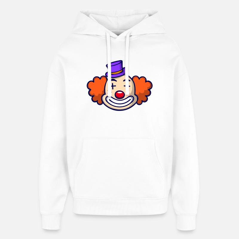Clown Carnaval Carnaval - Sweat à capuche unisexe Stanley/Stella Oversized - blanc
