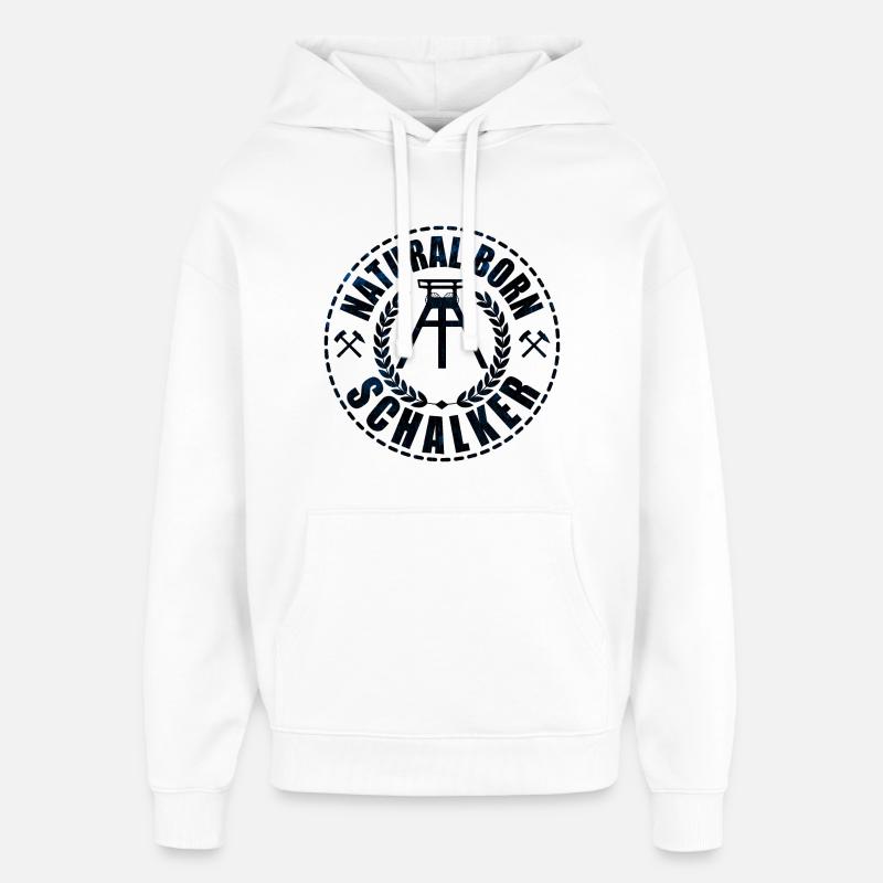 Natural Born Schalker | Schalke Geschenkidee - Oversized Unisex Hoodie von Stanley/Stella - Weiß