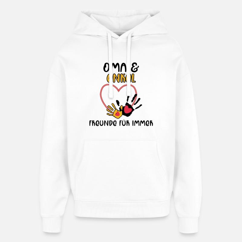 Großmutter Enkel Statement Oma - Oversized Unisex Hoodie von Stanley/Stella - Weiß