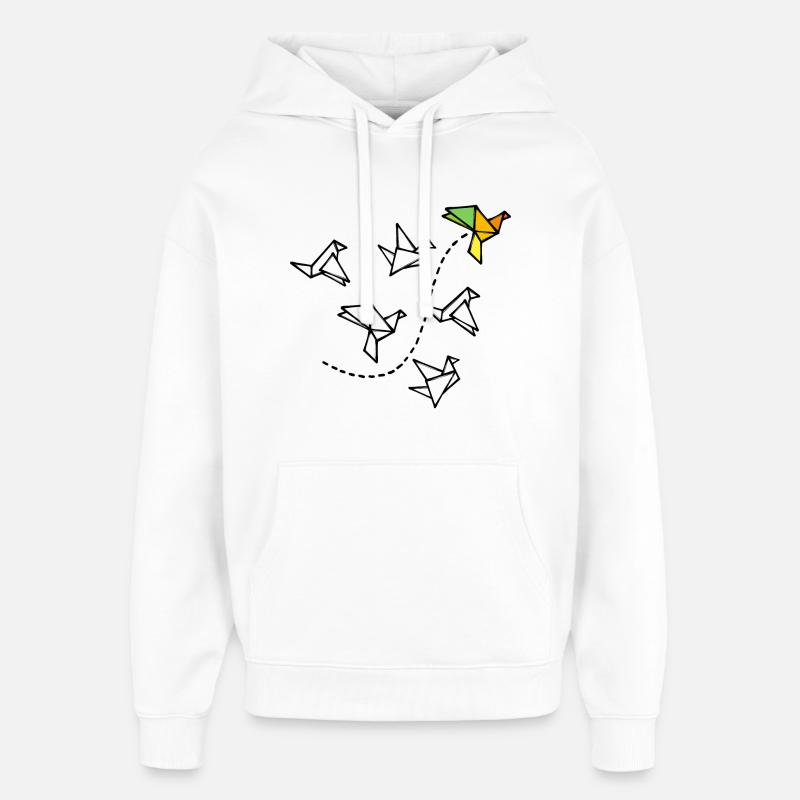Polygone Creative Abstract Art Géométrie - Sweat à capuche unisexe Stanley/Stella Oversized - blanc
