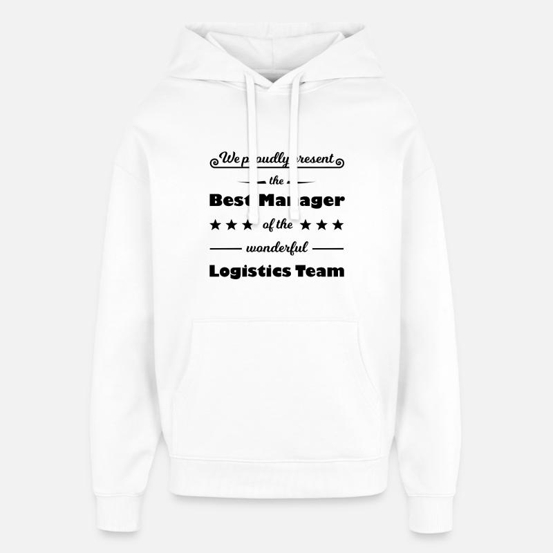 Der beste Logistik Manager - Oversized Unisex Hoodie von Stanley/Stella - Weiß