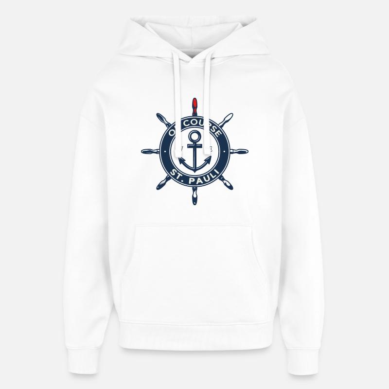bien sûr St. Pauli - Sweat à capuche unisexe Stanley/Stella Oversized - blanc