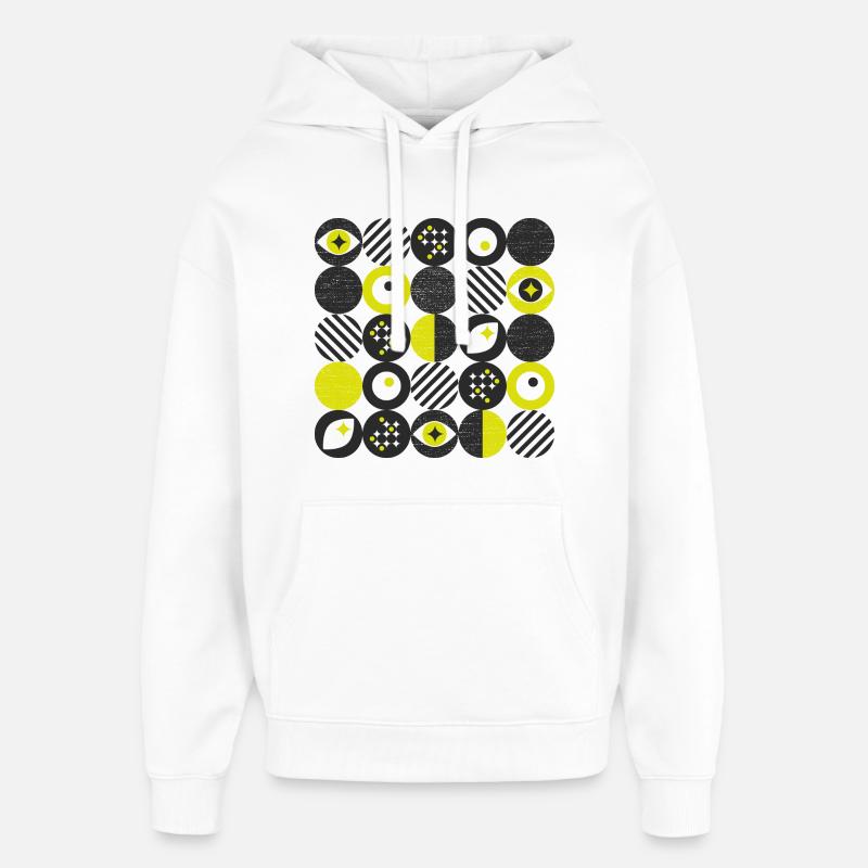 minimimalisme audacieux l points l jaune - Sweat à capuche unisexe Stanley/Stella Oversized - blanc