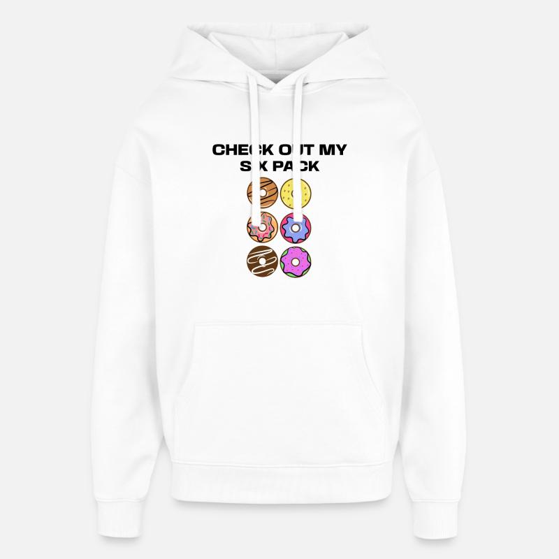 Sweets Funny Donut Statement Dessert - Oversized Unisex Hoodie by Stanley/Stella - white