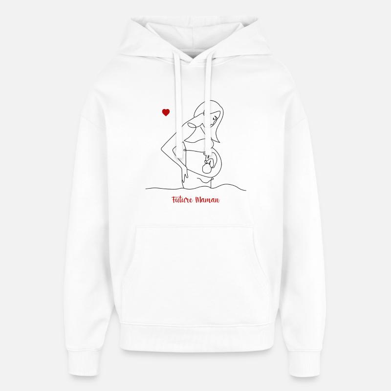 Future maman - Sweat à capuche unisexe Stanley/Stella Oversized - blanc