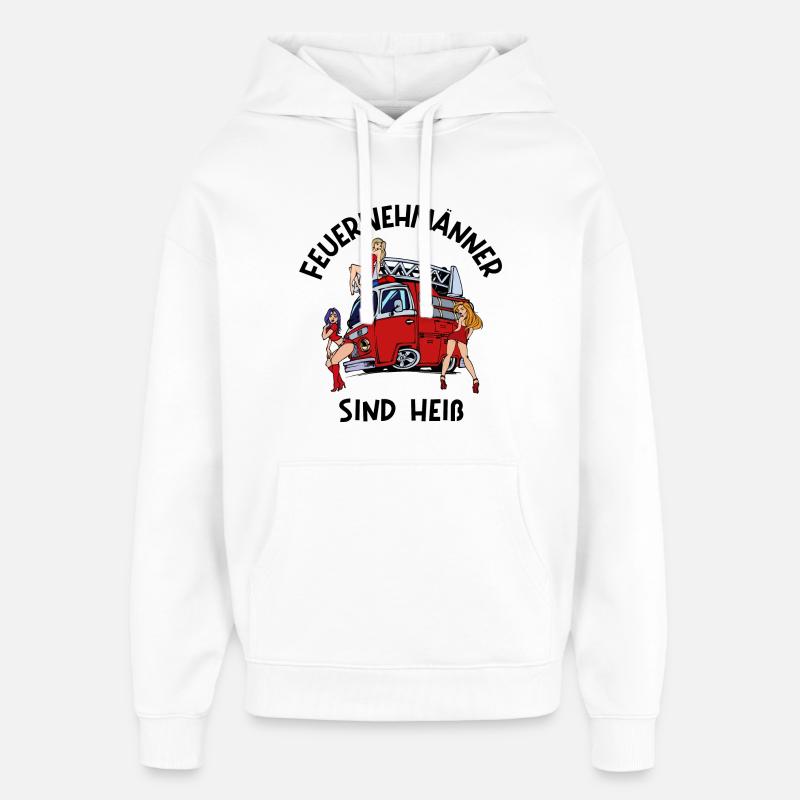 Feuerwehr Brandschutz Lebensretter Statement - Oversized Unisex Hoodie von Stanley/Stella - Weiß