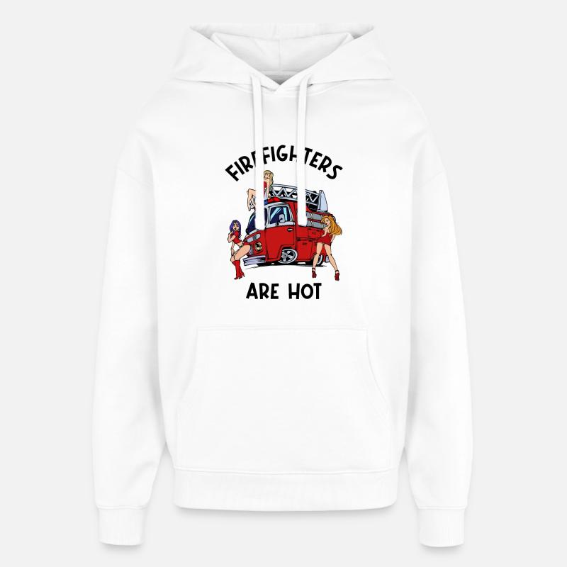 Lebensretter Feuerwehrauto Statement Feuerwehr - Oversized Unisex Hoodie von Stanley/Stella - Weiß